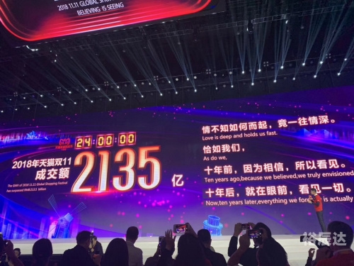 2019年天猫双十一成交额盛大揭幕
