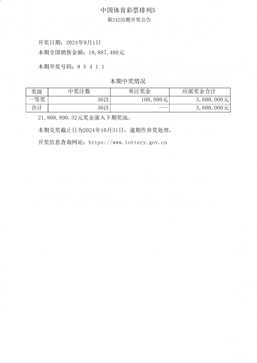 排列5今日开奖结果揭晓