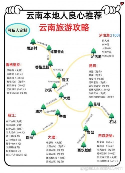 云南省旅游地图云南省旅游地图