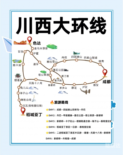 川西大环线7天旅游攻略多少钱川西大环线7天旅游攻略