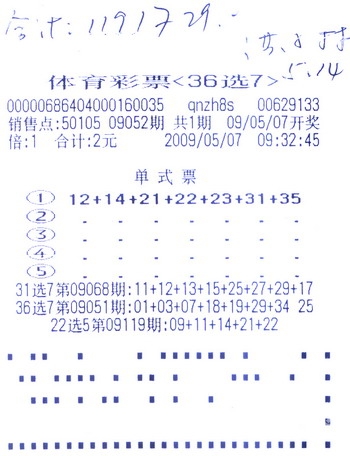 体彩36选7开奖公告中国体育彩票36选7开奖结果揭晓-第2张图片