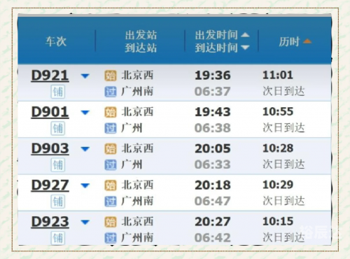 北京到重庆动车时刻表和票价北京到重庆动车时刻表