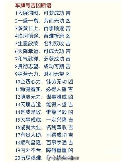 汽车号牌吉凶查询有的是吉有的是凶汽车号牌吉凶查询