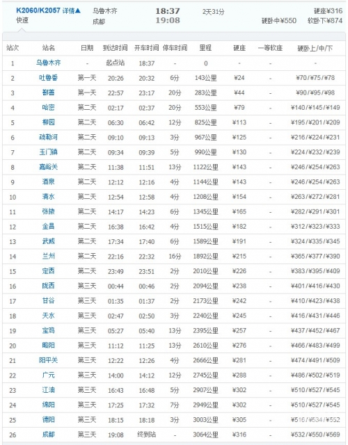1163次列车时刻表1163次列车时刻表-第2张图片