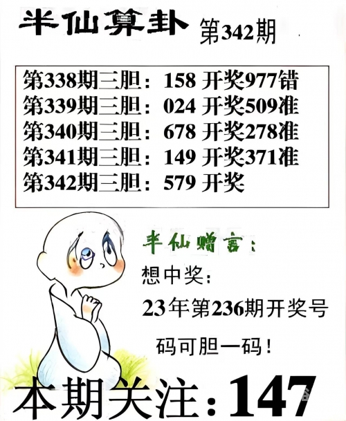 3D福彩字谜总汇大全
