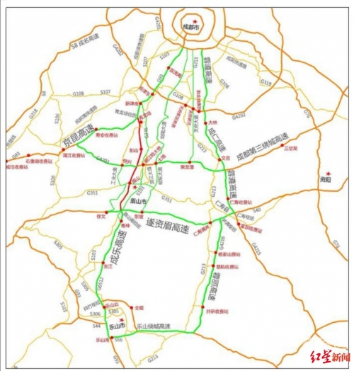 成自泸赤高速经过地点成自泸赤高速，连接四川与贵州的高速公路