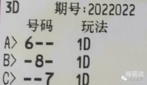 老谢说彩3D推荐老谢说彩3D推荐