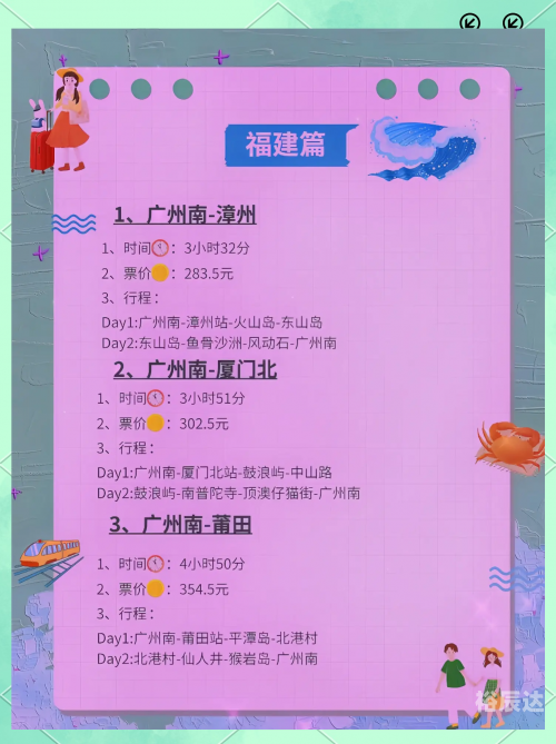 广州至厦门高铁之旅