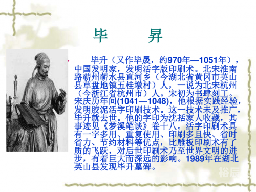 当代毕升当代毕升，创新与变革的引领者