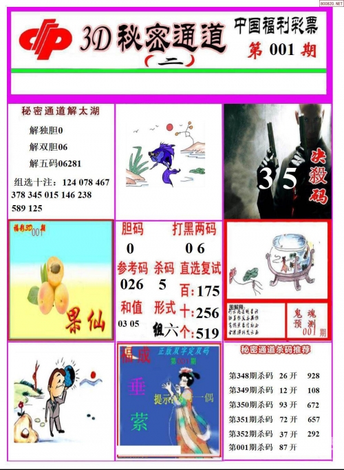 福彩3D字谜图谜总汇大全120期
