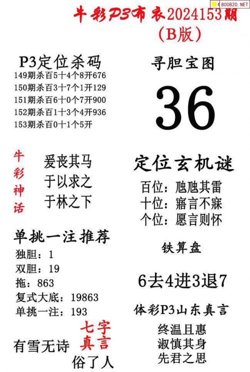 2024精华版布衣图全图解析-第2张图片
