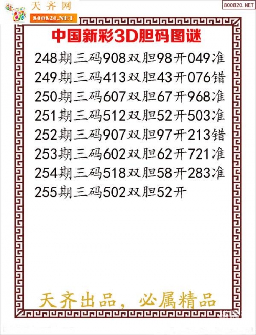新彩网3D字谜